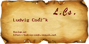 Ludvig Csák névjegykártya